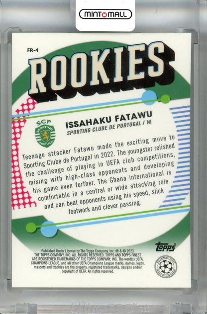 2022-23 Topps Finest UEFA Club Competitions Sporting Clube de Portugal Issahaku Fatawu Rookies Orange #FR-4 (Parallel Version) RC