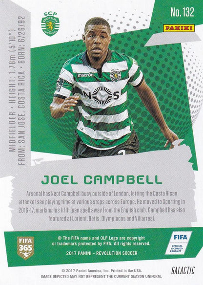 2017 Panini Revolution Sporting CP Joel Campbell Base Galactic Parallel trading card