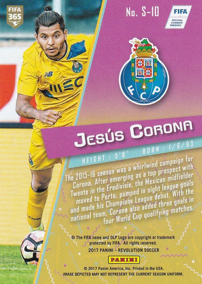 2017 Panini Revolution trading card featuring Jesus Corona of FC Porto from the Showstoppers set