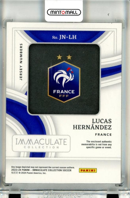 2023-24 Panini Immaculate Collection Lucas Hernandez #JN-LH Jersey Numbers07/49 France