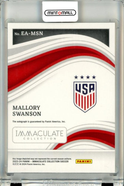 2023-24 Panini Immaculate Collection Mallory Swanson #EA-MSN Excellence Autographs 58/99 United States
