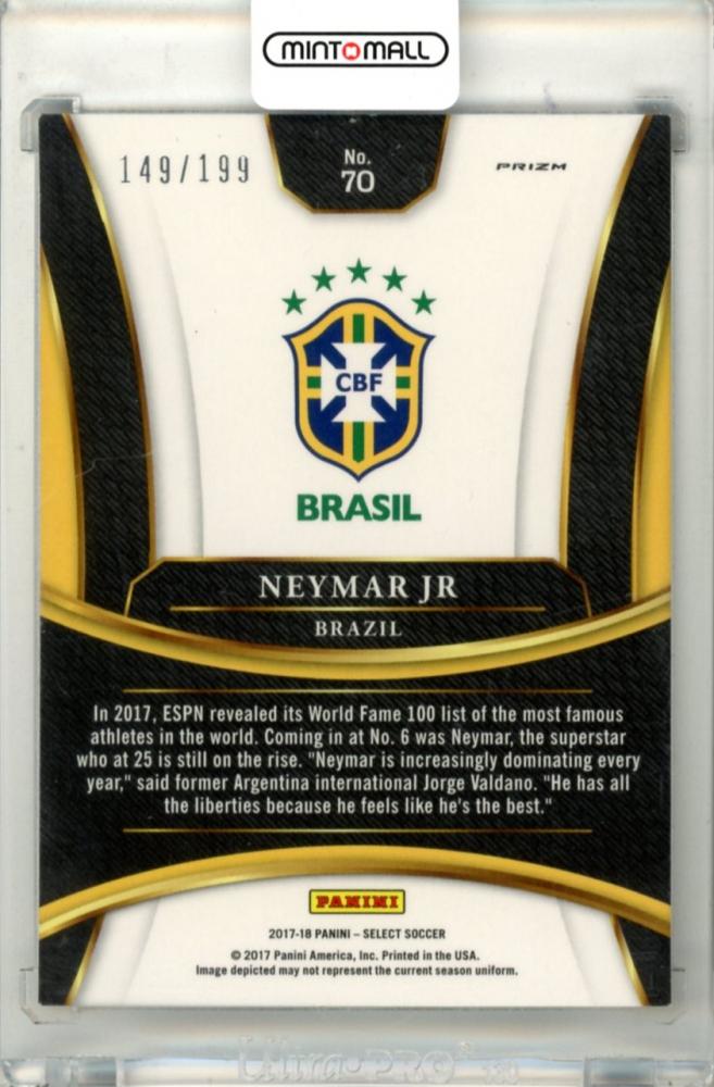 2017-18 Panini Select Neymar Jr #70 Base Maroon Parallel149/199