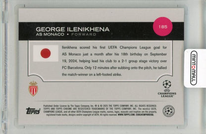 2024-25 TOPPS UEFA Japan Edition George Ilenikhena Cherry Blossom Refractor AS Monaco