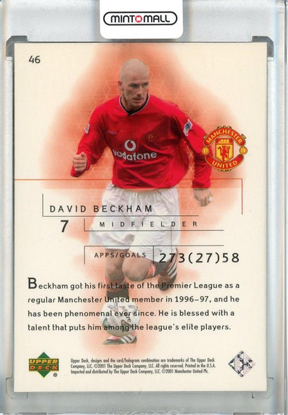 2001 Upper Deck Manchester United David Beckham Premier Power #46 Manchester United