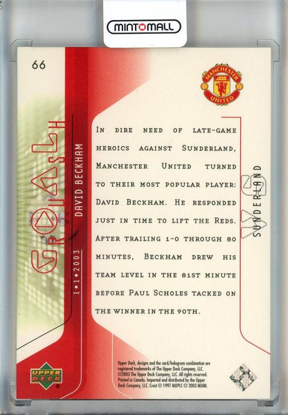 2003 Upper Deck Manchester United David Beckham Mini Playmakers #66 Manchester United