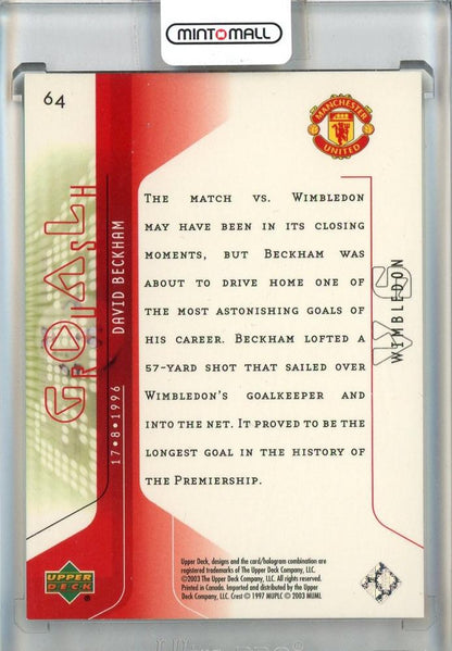 2003 Upper Deck Manchester United David Beckham Mini Playmakers #64 Manchester United