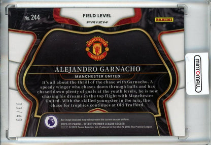 2022-23 Panini Select Premier League Alejandro Garnacho Base/Tie-Dye/#24403/49 Manchester United