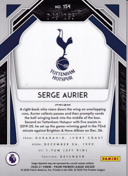 2020-21 Panini Prizm Premier League Tottenham Hotspur Serge Aurier Base Red Mojo Parallel card number 043 out of 135