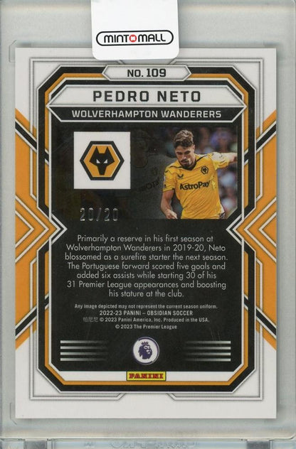 2022-23 PANINI OBSIDIAN Pedro Neto #10920/20 Wolverhampton Wanderers