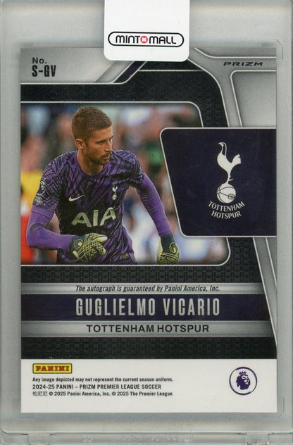 2024-25 PANINI PRIZM PREMIER LEAGUE Guglielmo Vicario Auto #S-GV Tottenham Hotspur