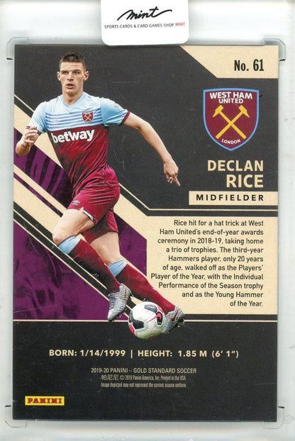 2019-20 Panini Gold Standard Declan Rice RC 062/129