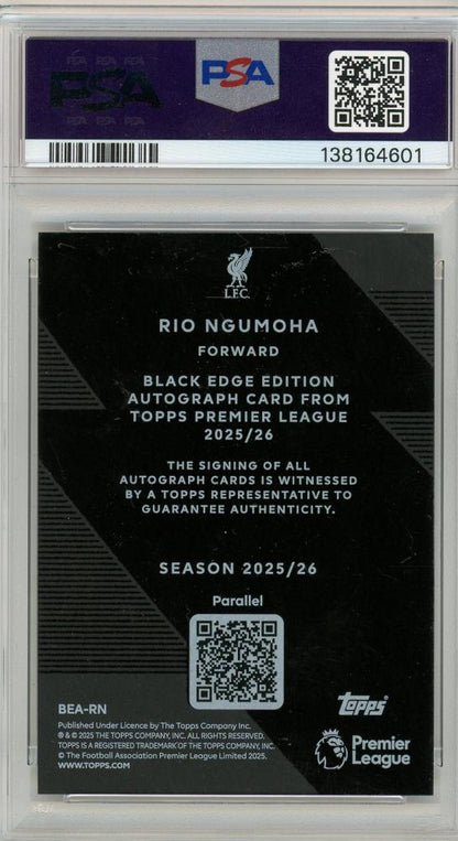 2025-26 Topps Premier League Rio Ngumoha Autograph PSA9 8/25
