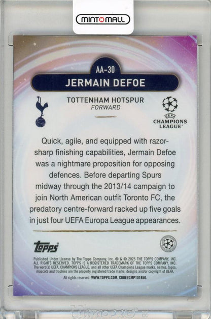 2024-25 Topps Merlin UEFA Club Competitions Jermain Defoe Ageless Alchemy35/50 Tottenham Hotspur