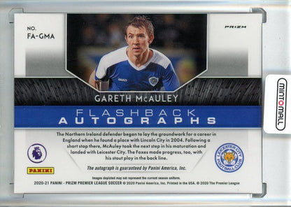 2020-21 Panini Prizm Premier League Soccer Gareth McAuley Flashback Autographs/#FA-GMA Leicester City *minor stain on back