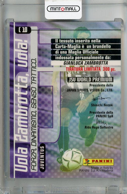 2001 Panini Calcio Cards Premium Gianluca Zambrotta Carta Maglia #C10 Juventus