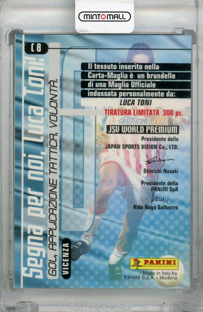2001 Panini Calcio Cards Premium Luca Toni Carta Maglia #C8 Vicenza