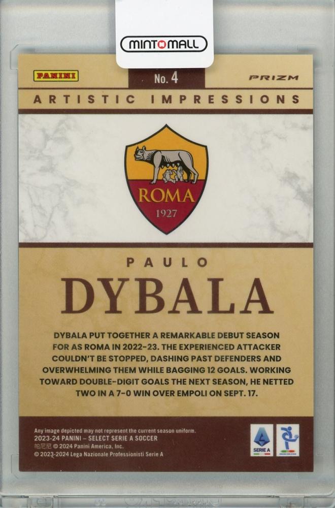 2023-24 PANINI SELECT SERIE A Paulo Dybala #4 AS ROMA