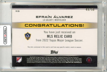 2022 Topps Major League Soccer Efrain Alvarez Jersey 49/50