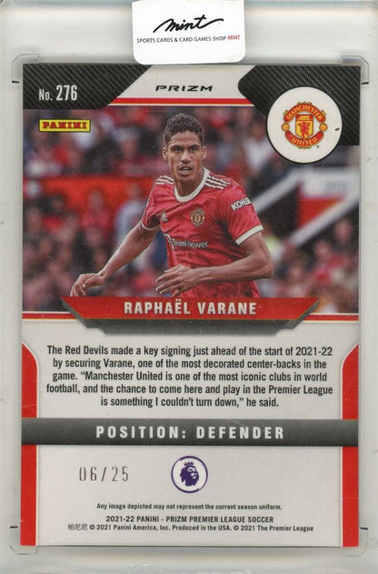 2021-22 Panini Prizm Premier League Raphael Varane 6/25