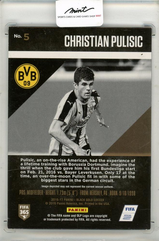 2016-17 Panini Black Gold Christian Pulisic 19/99