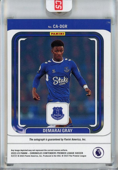 2022-23 Panini Chronicles English Premier League Demarai Gray Contenders Autographs #10053/250 Everton