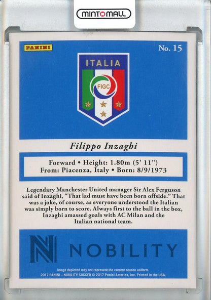 2017 Panini Nobility Filippo Inzaghi Red #15038/199 Italy