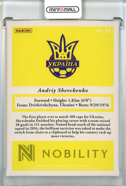 2017 Panini Nobility Andriy Shevchenko Red #85166/199 Ukraine
