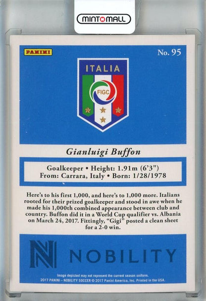 2017 Panini Nobility Gianluigi Buffon Red #95024/199 Italy