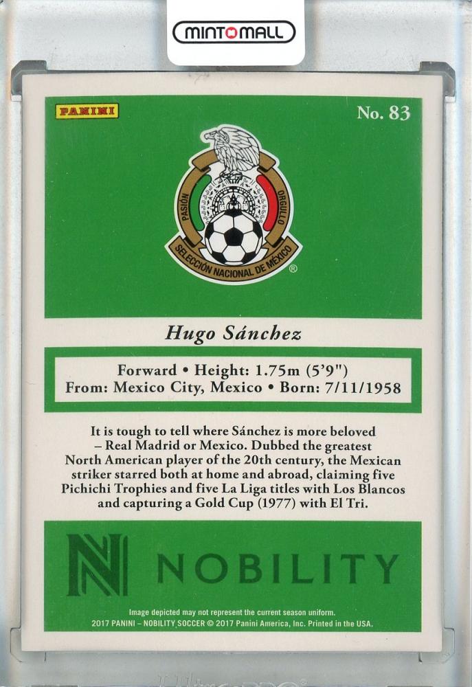 2017 Panini Nobility Hugo Sanchez Red #83015/199 Mexico
