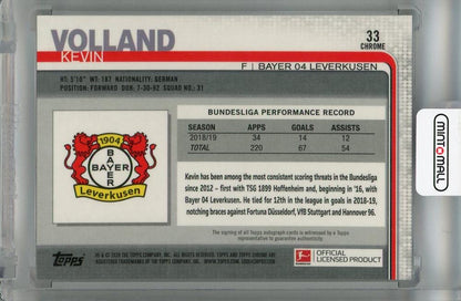 2019-20 Topps Chrome Bundesliga Bayer 04 Leverkusen Kevin Volland Autographs #33