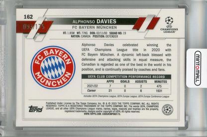 2022-23 Topps UEFA Club Competitions FC Bayern Munchen Alphonso Davies Pink Mini-Diamond #162(Parallel Version) 093/175