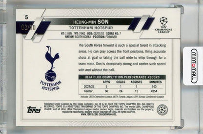 2022-23 Topps UEFA Club Competitions Tottenham Hotspur Heung-min Son Gold Foil #5(Parallel version) 03/50