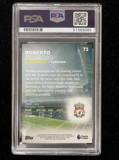 2016 Topps Stadium Club Premier League Liverpool FC Roberto Firmino certified base trading card