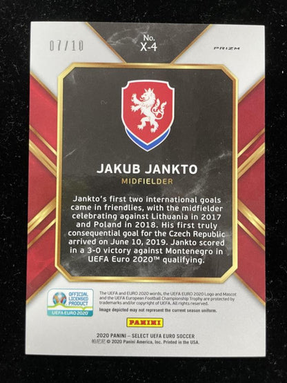 2020 Panini Select UEFA Euro Preview Jakub Jankto X-Factor Gold parallel card numbered 7 of 10