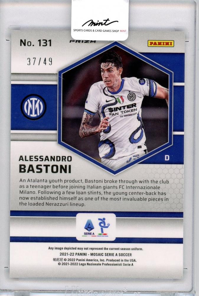 2021-22 PANINI MOSAIC Alessandro Bastioni #13137/49 FC Internazionale Milano