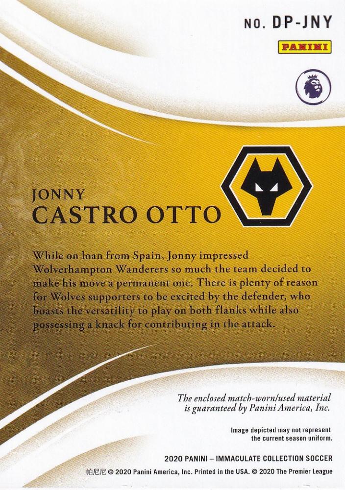 2020 Panini Immaculate Collection Jonny Castro Otto Dual Patches numbered 07 out of 10 sports trading card