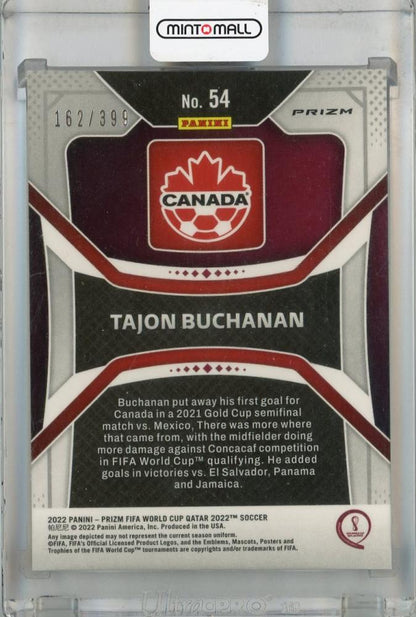 2022 Panini Prizm FIFA World Cup Qatar Canada Tajon Buchanan Red #54 (Parallel Version) RC(ROOKIE YEAR!) 162/399