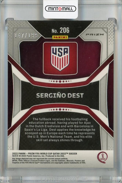 2022 Panini Prizm FIFA World Cup Qatar United States Sergino Dest Purple #206 147/199