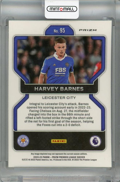 2022-23 Panini Prizm Premier League Leicester City Harvey Barnes Tiger Stripe Choice Prizms #95(Parallel Version)