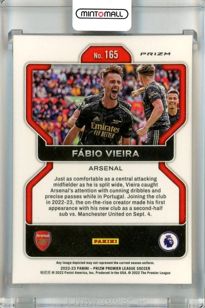 2022-23 Panini Prizm Premier League Arsenal Fabio Vieira Tiger Stripe Choice Prizms #165 (Parallel Version)