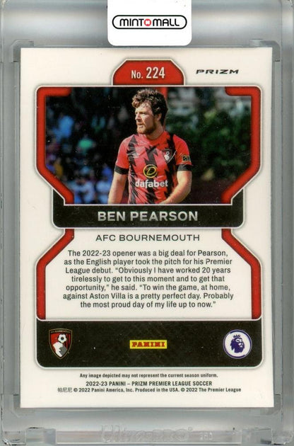 2022-23 Panini Prizm Premier League AFC Bournemouth Ben Pearson Tiger Stripe Choice Prizms #224 (Parallel Edition) RC(ROOKIE YEAR!