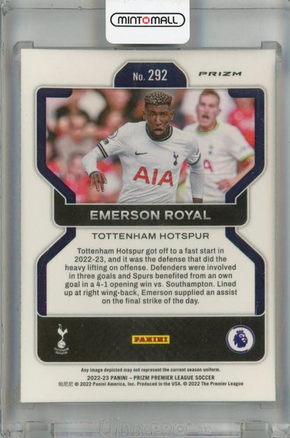 2022-23 Panini Prizm Premier League Tottenham Hotspur Emerson Royal Tiger Stripe Choice Prizms #292*parallel version*
