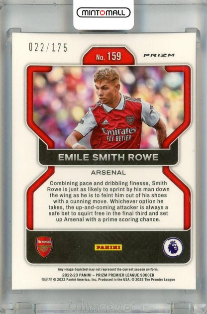 2022-23 Panini Prizm Premier League Arsenal Emile Smith Rowe Blue #159(Parallel Edition) 022/175