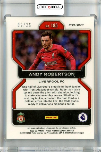 2022-23 Panini Prizm Premier League Liverpool FC Andy Robertson Blue Mojo #185(Parallel) 02/25