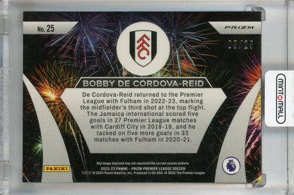 2022-23 Panini Prizm Premier League Fulham Bobby De Cordova-Reid Fireworks Orange #25(Parallel Version) 09/25