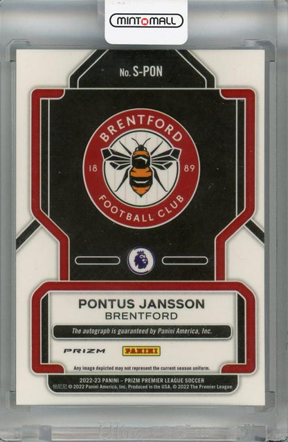 2022-23 Panini Prizm Premier League Brentford Pontus Jansson Autographs Silver Base Choice #31*parallel version*