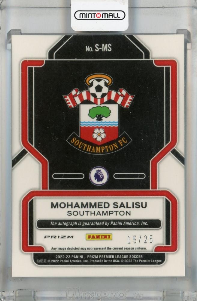 2022-23 Panini Prizm Premier League Southampton Mohammed Salisu Autographs Silver Purple #49(Parallel Version) 15/25