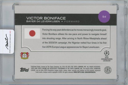 2024-25 TOPPS UEFA Japan Edition Soccer Orange Mojo Refractor #54 / VICTOR BONIFACE(Bayer 04 Leverkusen) 19/25