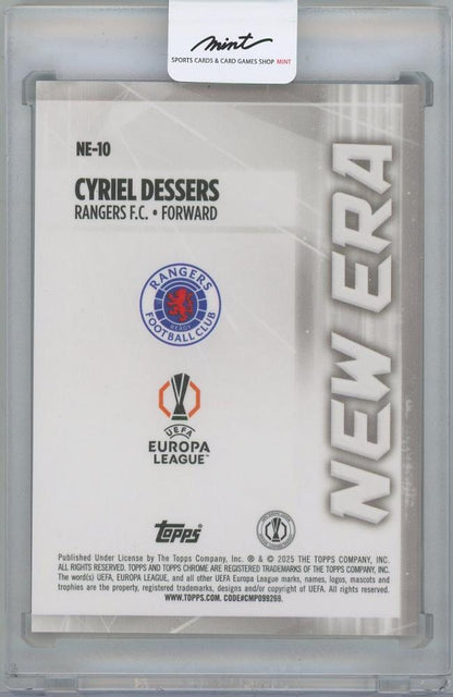 2024-25 TOPPS UEFA Japan Edition Soccer New Era Gold Mojo Refractors / CYRIEL DESSERS(Rangers FC) 48/50