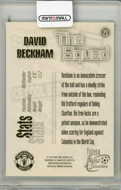1999 Futera Fans Selection David Beckham #23 Manchrster United